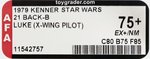 STAR WARS (1979) - LUKE SKYWALKER (X-WING PILOT) 21 BACK-B AFA 75+ EX+/NM.