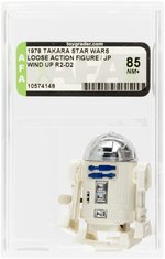 TAKARA STAR WARS (1978) - LOOSE ACTION FIGURE/JP WIND-UP R2-D2 AFA 85 NM+.