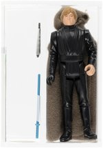 STAR WARS: RETURN OF THE JEDI (1983) - LOOSE ACTION FIGURE/HK LUKE SKYWALKER (JEDI KNIGHT) AFA 90 NM+/MINT (FLESH FACE/SNAP CAPE/BLUE SABER).