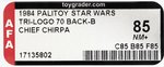 PALITOY STAR WARS: RETURN OF THE JEDI (1984) - CHIEF CHIRPA TRI-LOGO 70 BACK-B AFA 85 NM+.