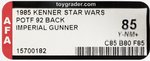 STAR WARS: THE POWER OF THE FORCE (1985) - IMPERIAL GUNNER 92 BACK AFA 85 Y-NM+.