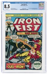 IRON FIST #1 NOVEMBER 1975 CGC 8.5 VF+.