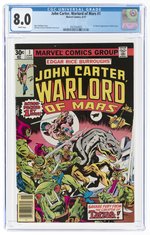 JOHN CARTER, WARLORD OF MARS #1 JUNE 1977 CGC 8.0 VF.