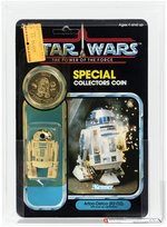 STAR WARS: THE POWER OF THE FORCE (1985) - ARTOO-DETOO (R2-D2) POP-UP LIGHTSABER 92 BACK AFA 75 Y-EX+/NM.