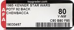 STAR WARS: THE POWER OF THE FORCE (1985) - CHEWBACCA 92 BACK AFA 80 Y-NM.