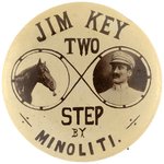 JIM KEY THE HORSE THAT HELPED LAUNCH THE ANIMAL RIGHTS MOVEMENT REAL PHOTO BUTTON.