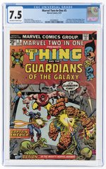 MARVEL TWO-IN-ONE #5 SEPTEMBER 1974 CGC 7.5 VF-.