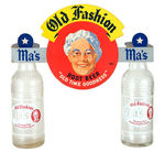 "MA'S OLD FASHION ROOT BEER" BOTTLE TOPPER PAIR.