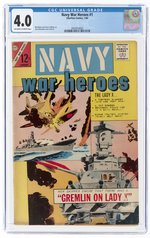 NAVY WAR HEROES #1 JANUARY 1964 CGC 4.0 VG.