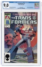 TRANSFORMERS #1 SEPTEMBER 1984 CGC 9.0 VF/NM (FIRST AUTOBOTS & DECEPTICONS).