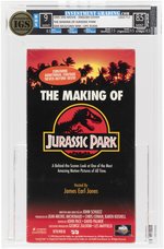 THE MAKING OF JURASSIC PARK VHS (1995) IGS BOX 9 MINT SEAL 8.5 MINT (ENGLISH COVER/SIDE MCA/UNIV WM/UPC 81836).