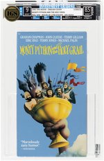 MONTY PYTHON AND THE HOLY GRAIL VHS (1991) IGS BOX 9 MINT SEAL 8.5 MINT (ENGLISH COVER/REEL WM/RED/BLUE C/TRI STICKER/UPC 92253).