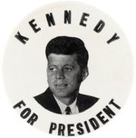 KENNEDY FOR PRESIDENT RARE PORTRAIT BUTTON.