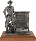 LONE RANGER LIMITED EDITION PEWTER FIGURE WITH CLAYTON MOORE AUTOGRAPH.