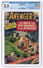 AVENGERS #3 JANUARY 1964 CGC 2.5 GOOD+.