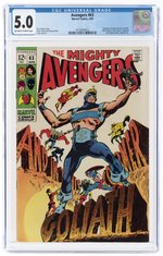 AVENGERS #63 APRIL 1969 CGC 5.0 VG/FINE.