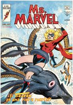 MS. MARVEL SPANISH COMIC BOOK COVER ORIGINAL ART BY RAFAEL LÓPEZ ESPÍ.