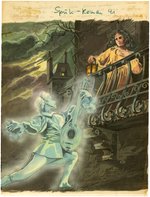 HAUNTED NOVEL: EXPERIENCES WITH GHOSTS AND SPOOKS - THE LOVE SONG FROM BEYOND MAGAZINE COVER ORIGINAL ART BY HEINZ LINGEN.