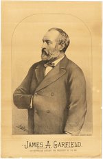 GARFIELD REPUBLICAN CANDIDATE FOR PRESIDENT 1880 RARE OHIO POSTER PRINT.