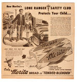 "MERITA LONE RANGER SAFETY CLUB" LOT WITH AD SHOWING RARE BREAD END LABEL.