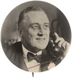 ROOSEVELT ON THE PHONE SCARCE PORTRAIT BUTTON HAKE #44.