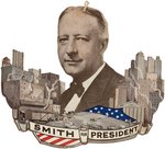 SMITH FOR PRESIDENT 1928 DIECUT PORTRAIT HANGING SIGN.