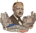 SMITH FOR PRESIDENT 1928 DIECUT PORTRAIT HANGING SIGN.