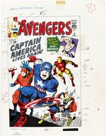 AVENGERS #4 MARVEL MASTERWORKS COVER COLOR GUIDE (ANDY YANCHUS COLORIST).