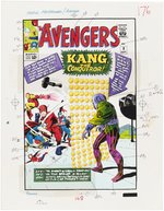 AVENGERS #8 MARVEL MASTERWORKS COVER COLOR GUIDE (ANDY YANCHUS COLORIST).