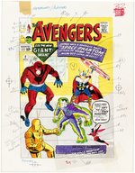 AVENGERS MARVEL MASTERWORKS EARLY COVER COLOR GUIDE LOT OF SEVEN (ANDY YANCHUS COLORIST).