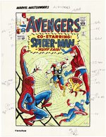 AVENGERS MARVEL MASTERWORKS CLASSIC COVER COLOR GUIDE LOT OF TEN (ANDY YANCHUS COLORIST).