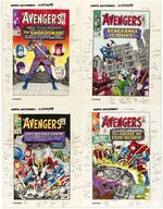 AVENGERS MARVEL MASTERWORKS CLASSIC COVER COLOR GUIDE LOT OF TEN (ANDY YANCHUS COLORIST).