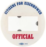 IKE: CITIZENS FOR EISENHOWER COMMITTEE RARE WINDOW BUTTON.