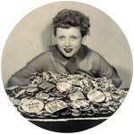 BETTY RESS WITH BUTTON PILE RARE EMRESS BUTTON.