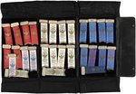 EISENHOWER: WILLIAM ARMSTRONG 1953 INAUGURAL LEATHER CASE WITH 28 RIBBONS.