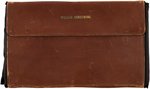 EISENHOWER: WILLIAM ARMSTRONG 1953 INAUGURAL LEATHER CASE WITH 28 RIBBONS.