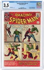 AMAZING SPIDER-MAN #4 SEPTEMBER 1963 CGC 3.5 VG- (FIRST SANDMAN).