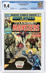 MARVEL PREMIERE #28 FEBRUARY 1976 CGC 9.4 NM (FIRST LEGION OF MONSTERS).