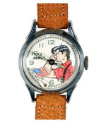 LI'L ABNER ANIMATED WATCH WITH FLAG.