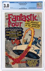 FANTASTIC FOUR #3 MARCH 1962 CGC 3.0 GOOD/VG (FIRST FANTASTIC FOUR IN COSTUME).