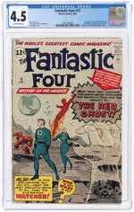 FANTASTIC FOUR #13 APRIL 1963 CGC 4.5 VG+ (FIRST RED GHOST & WATCHER).