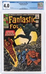 FANTASTIC FOUR #52 JULY 1966 CGC 4.0 VG (FIRST BLACK PANTHER).