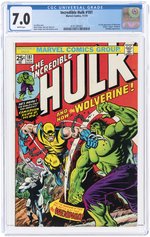 INCREDIBLE HULK #181 NOVEMBER 1974 CGC 7.0 FINE/VF (FIRST WOLVERINE).