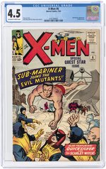 X-MEN #6 JULY 1964 CGC 4.5 VG+.