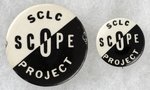 MARTIN LUTHER KING PAIR OF SCLC SCOPE PROJECT CIVIL RIGHTS BUTTONS.