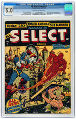 "ALL SELECT COMICS" #1 FALL 1943 CGC 5.0 VG/FINE.