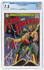 ATOM AND HAWKMAN #40 DECEMBER 1968 - JANUARY 1969 CGC 7.5 VF-.