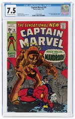 CAPTAIN MARVEL #18 NOVEMBER 1969 CGC 7.5 VF-.