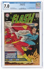 FLASH #175 DECEMBER 1967 CGC 7.0 FINE/VF (SECOND SUPERMAN VS. FLASH RACE).