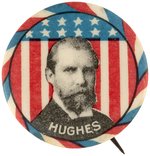 HUGHES COLORFUL PATRIOTIC 1916 PORTRAIT BUTTON HAKE #67.